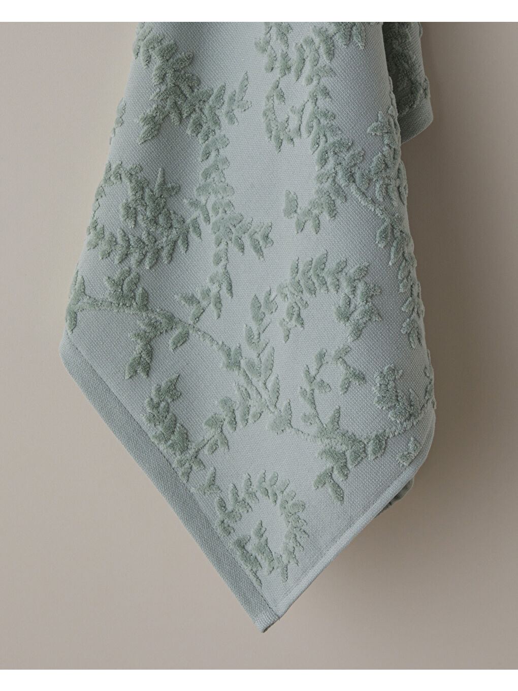 Leafy Touch Pamuk Yüz Havlusu 50x80 cm Açık Yeşil-1