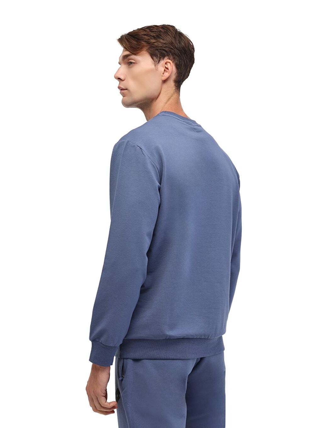 M-WATTS CNECK 5PR Mavi Erkek Sweatshirt-1
