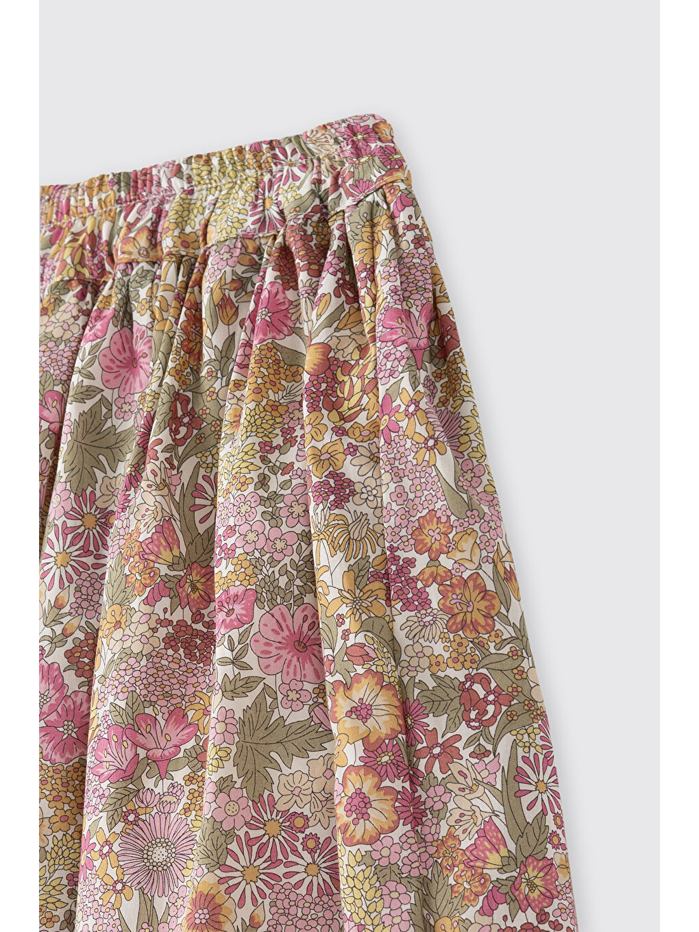 Pembe Liberty Kumaş Desenli Kız Çocuk Etek-4