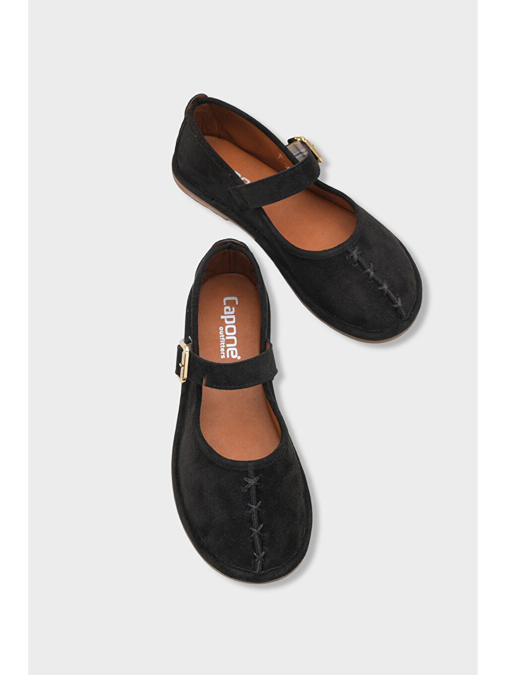 Siyah Lauretta Kenarı Sargılı Tokalı Babet-4