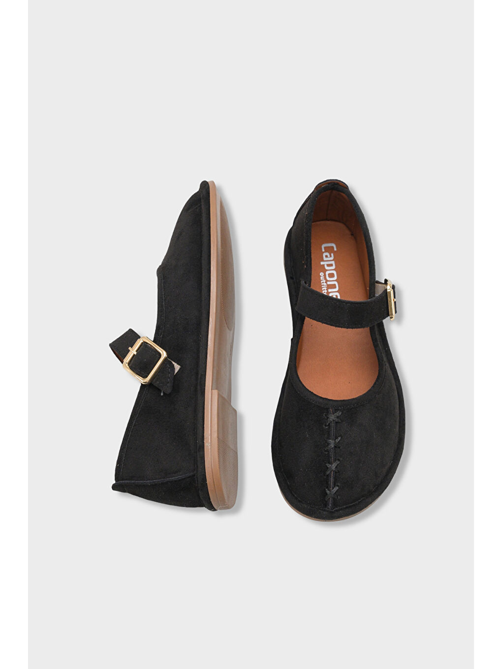 Siyah Lauretta Kenarı Sargılı Tokalı Babet-5