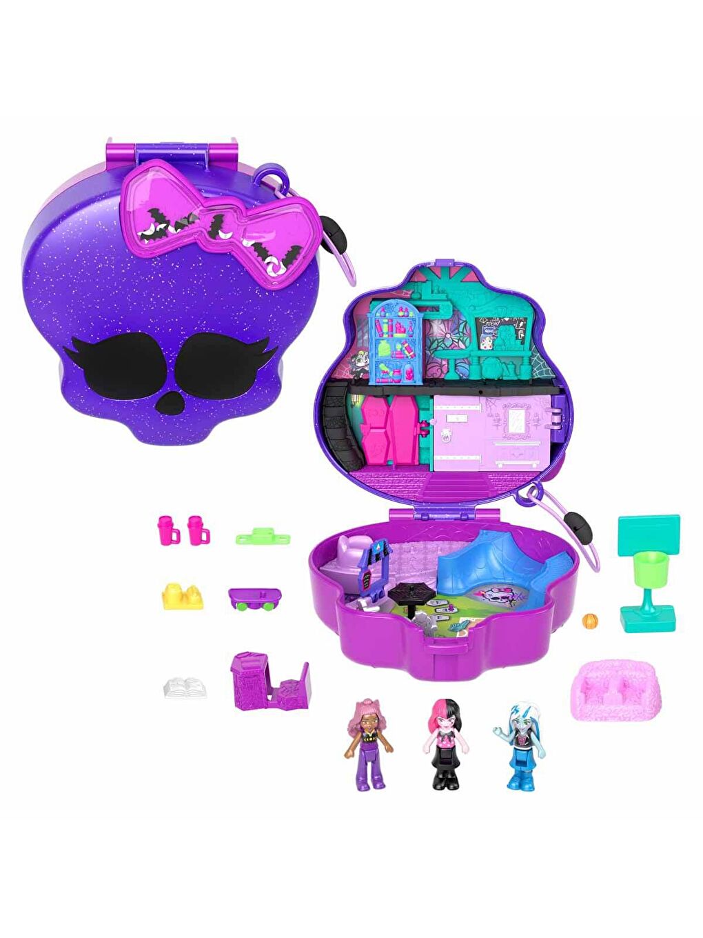 Polly Pocket Renksiz Monster High Kompakt Oyun Seti HVV58