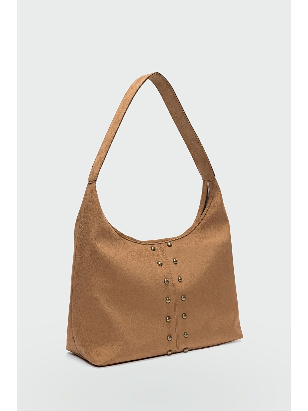 Kahverengi Moka Troklu Süet Omuz Çantası Camel-1