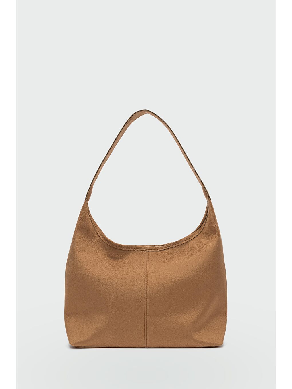 Kahverengi Moka Troklu Süet Omuz Çantası Camel-3