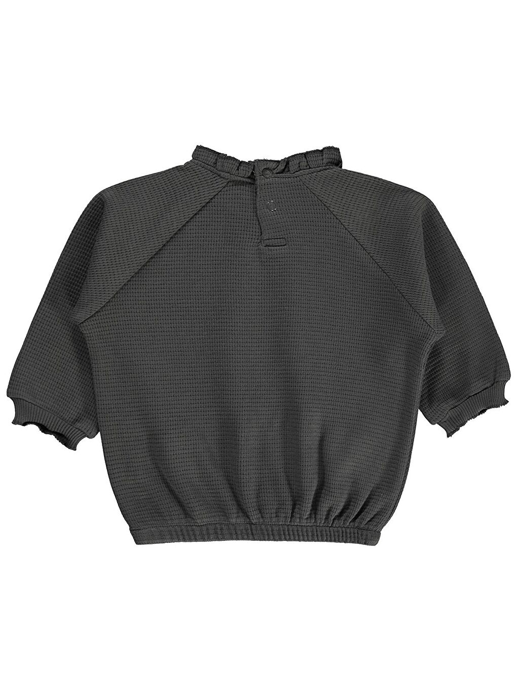 Antrasit Baby Uğur Böceği Nakışlı 6-18 Ay Sweatshirt - Gri 6-9 Ay-1