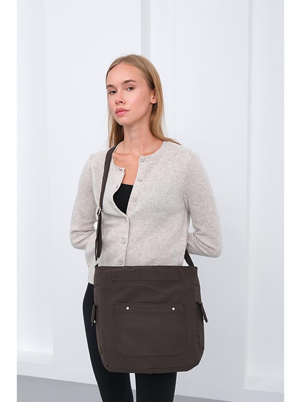 Kahverengi Movin Omuz Çantası Kahve