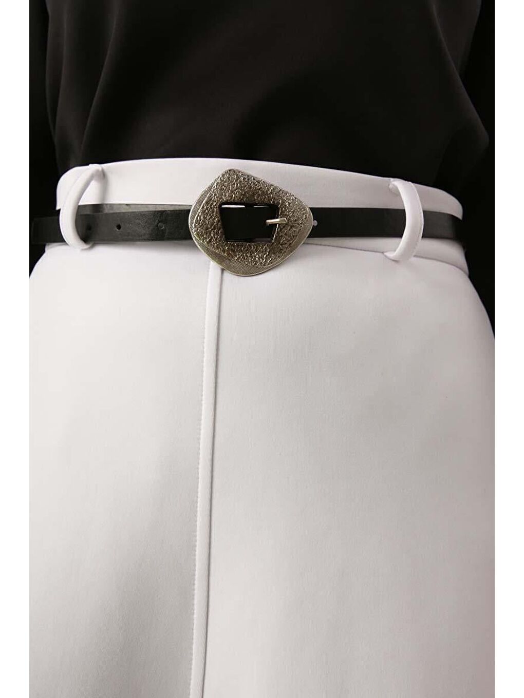 Beyaz-Kemerli Scuba Çan Etek-5