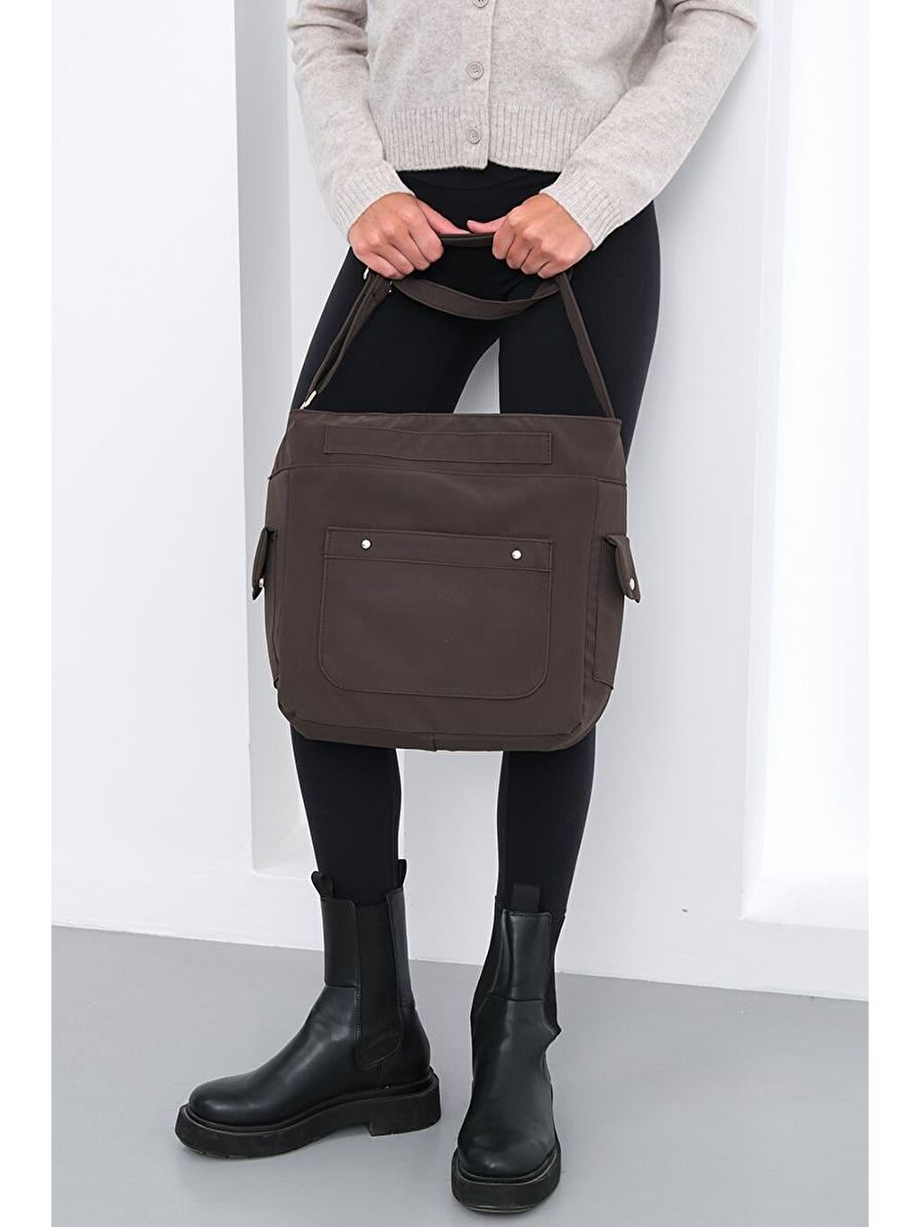 Kahverengi Movin Omuz Çantası Kahve-3