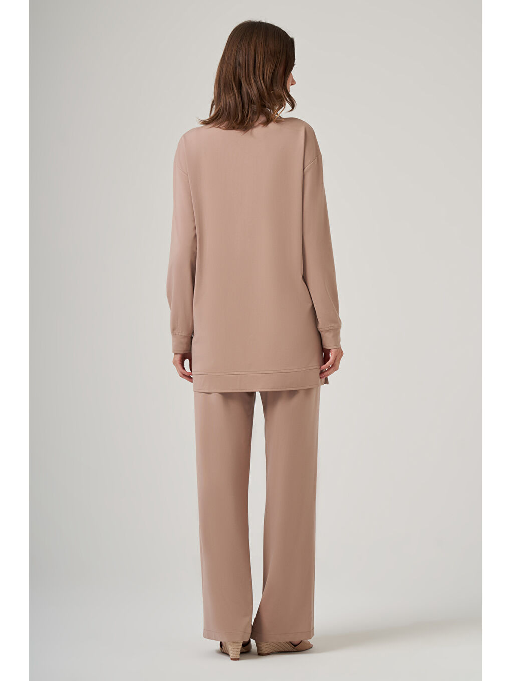 Kahverengi Cep Detay Pantolonlu Takım 1094 Camel-2