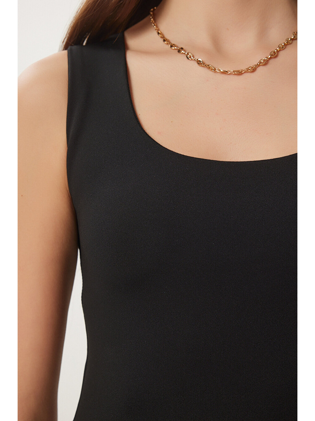 Siyah Kolsuz Sandy Bluz SİYAH LAN0029-2