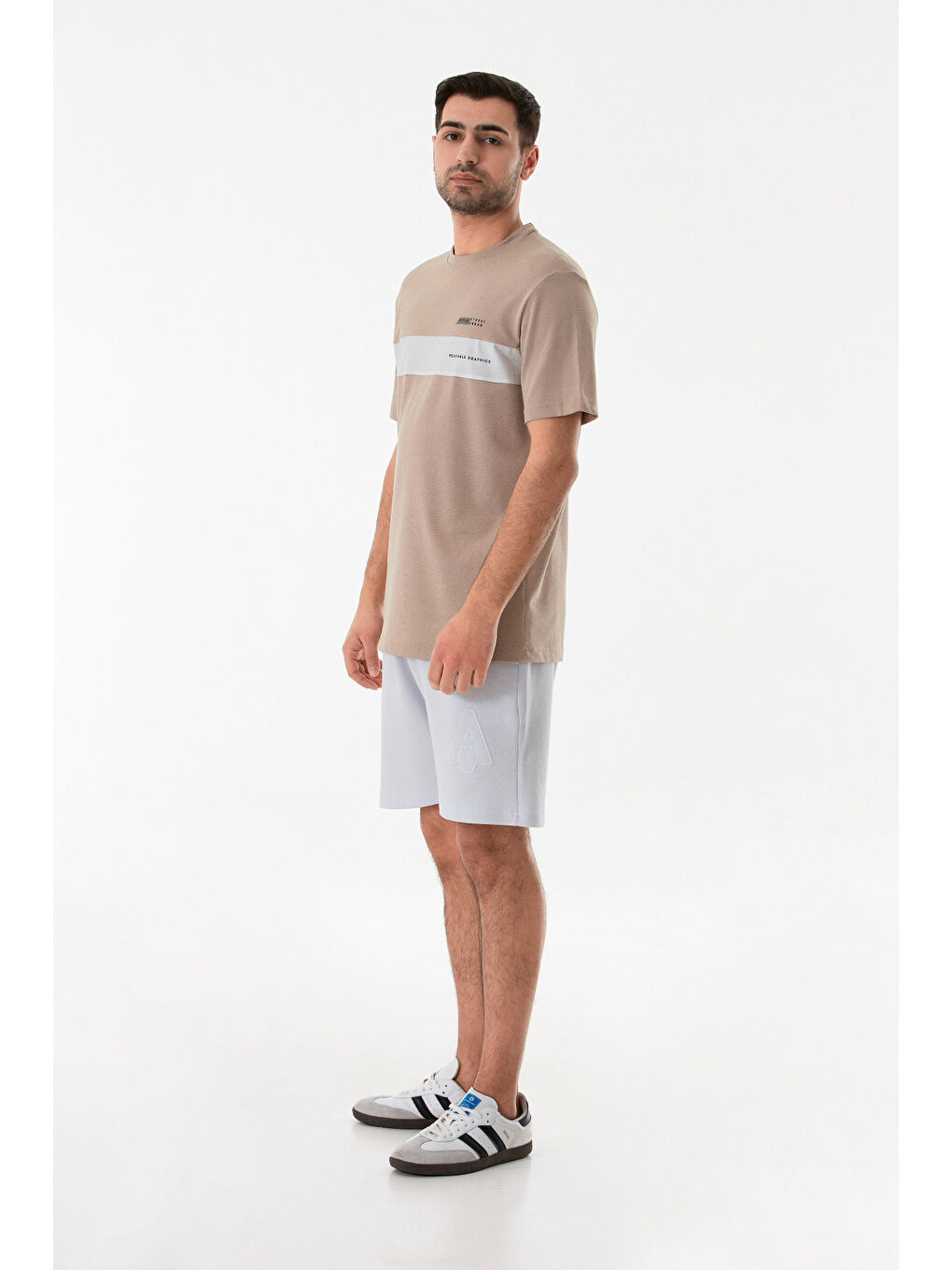 Bej Wearable Graphıcs Yazı Baskılı Tişört-1