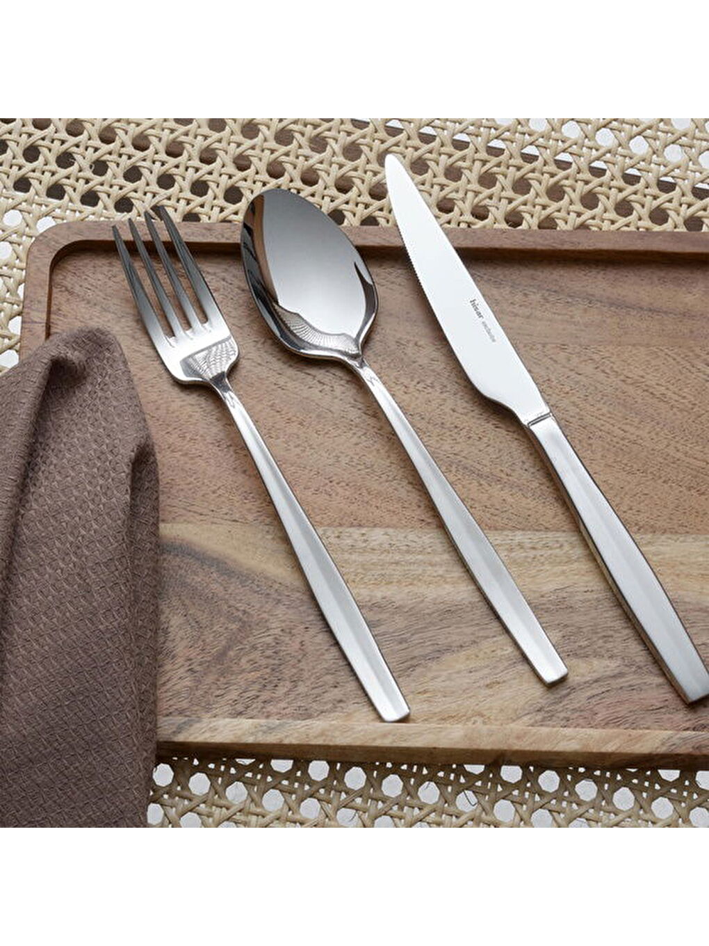 Gri Didim 24 Parça Çatal Kaşık Bıçak Seti - Inox