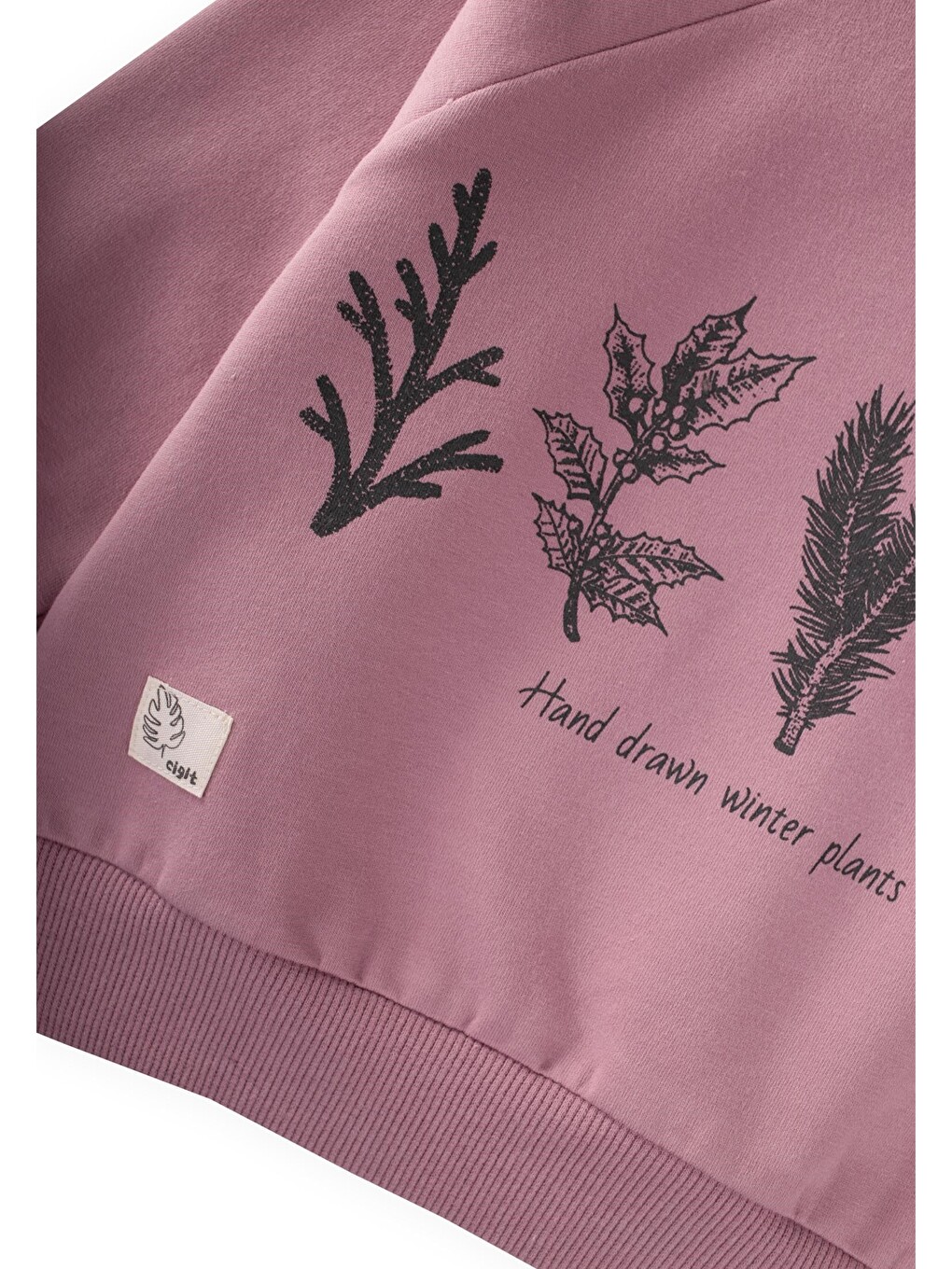 Mor Ağaç Baskılı Sweatshirt 1-7 Yaş Leylak-2