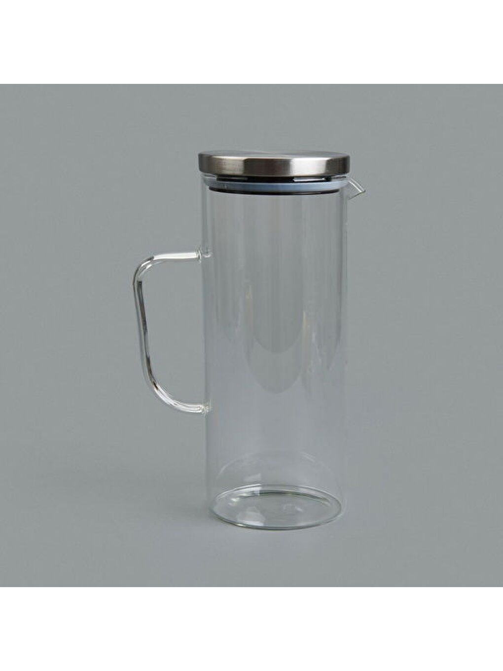 Renksiz Cam Sürahi Bardak Pipet Seti - Şeffaf-1