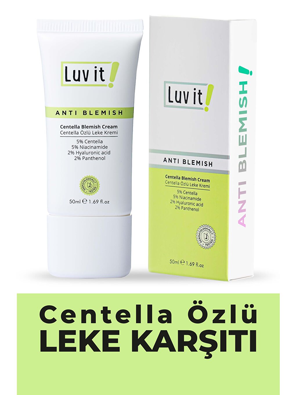 Luv it! Renksiz Centella Özlü Leke Karşıtı Nemlendirici Krem 50ml