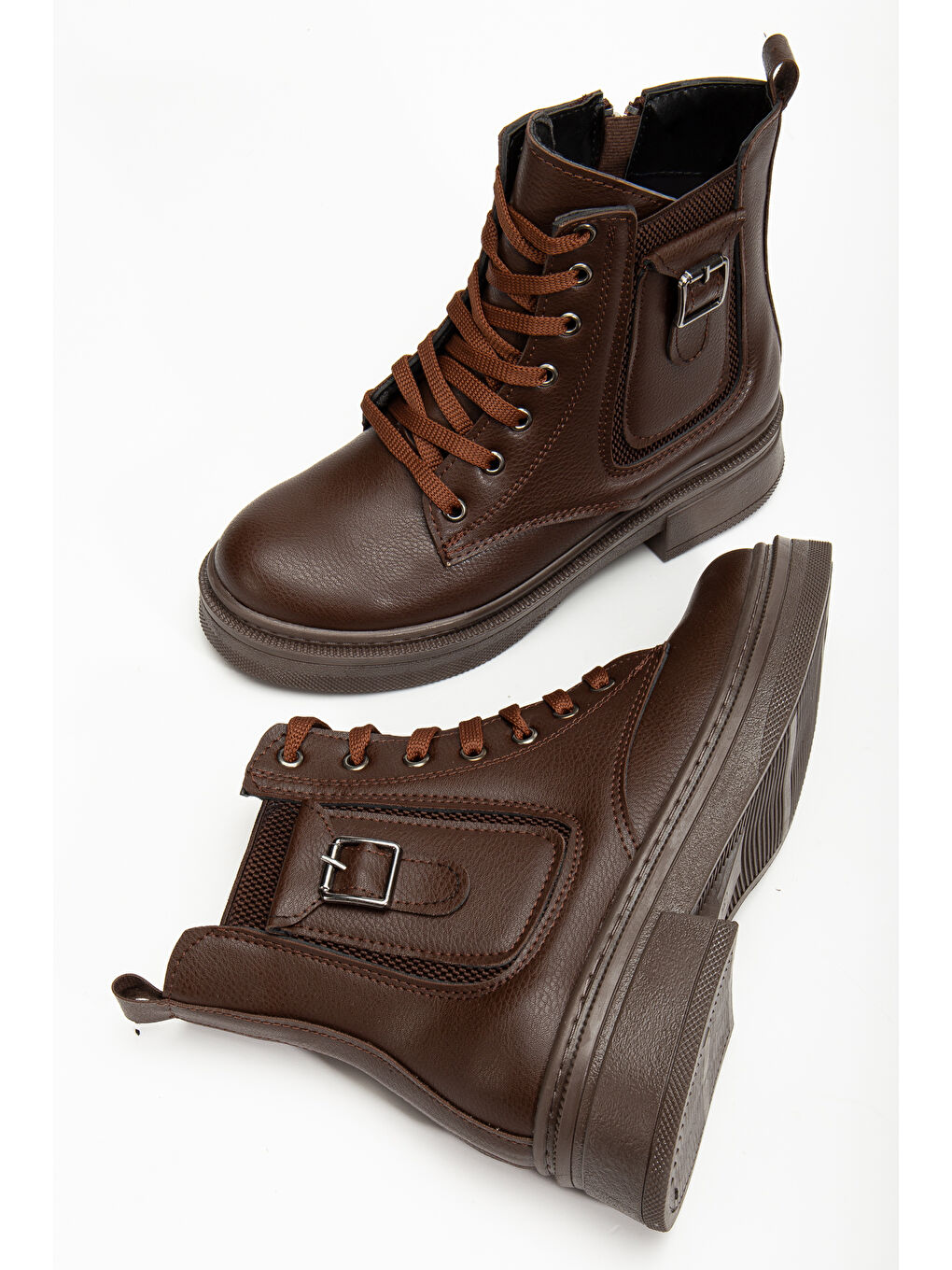 Kahverengi D1780 Soğuk Geçirmez Kışlık Kadın Bot & Bootie-2