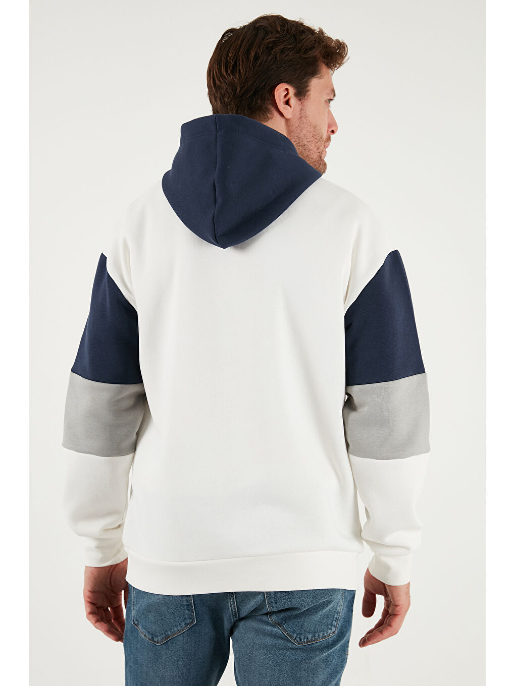 Haki Pamuklu Relaxed Fit Kapüşonlu İçi Tüylü Yumuşak Şardonlu 2' li Paket Sweat 5905299S2-3