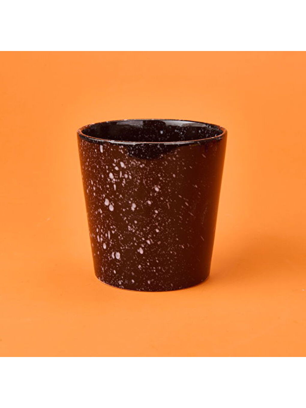 Seramik Saksı - Siyah - 13x13x13 cm