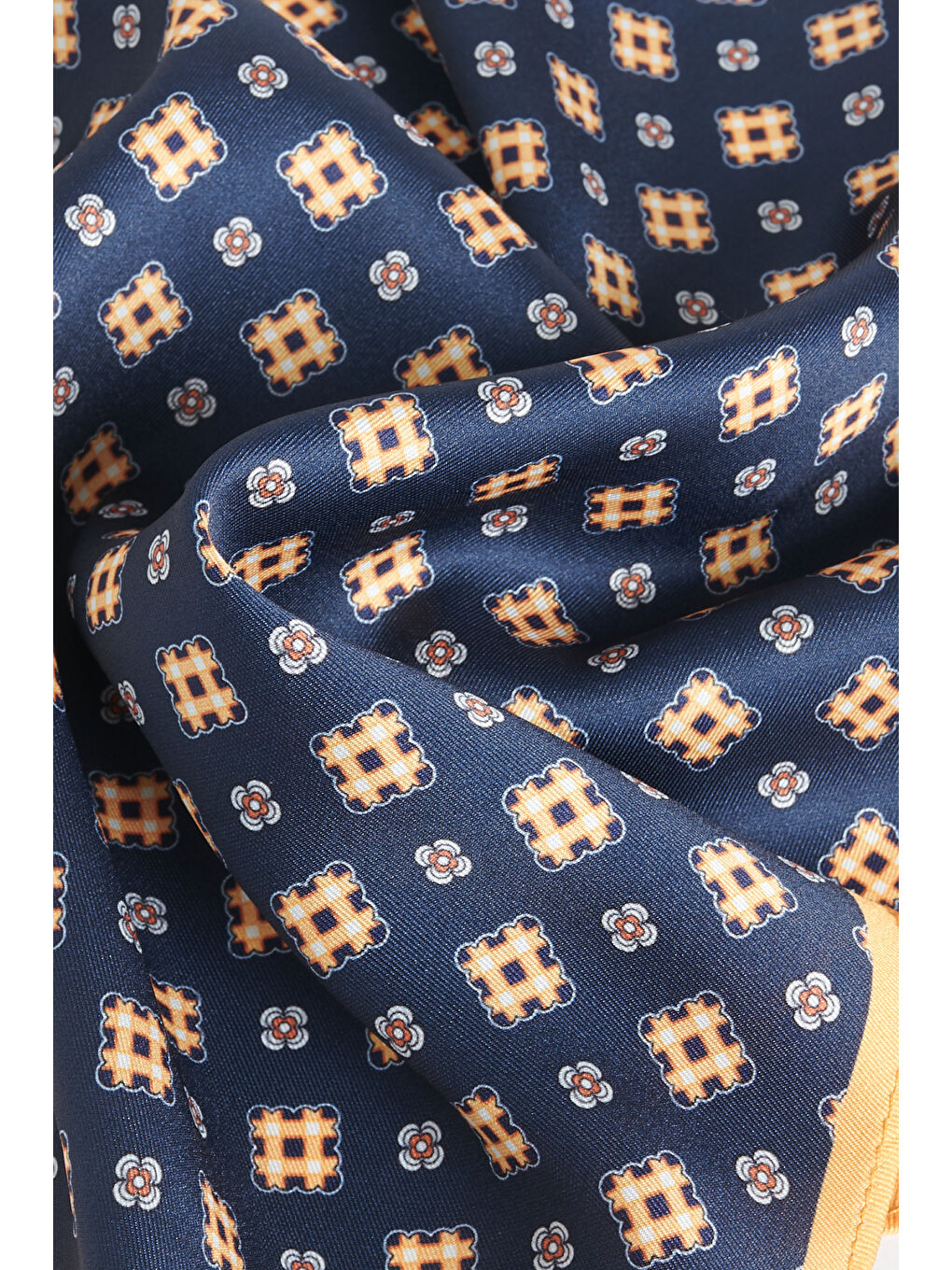 Erkek Lacivert-Hardal Desenli Mendil-1
