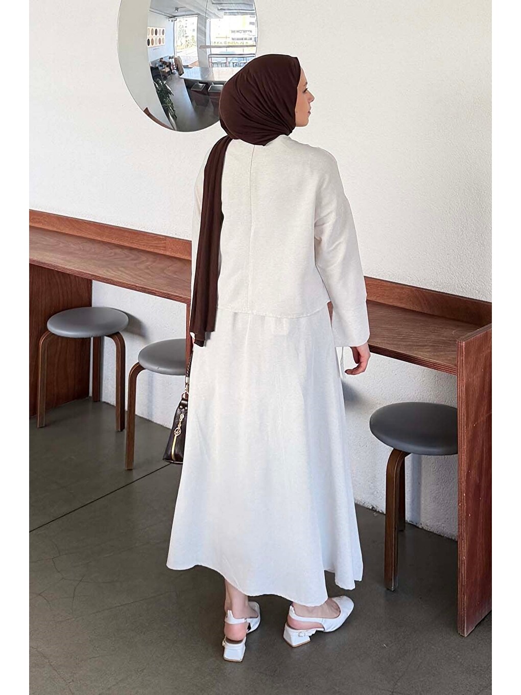 Bej Kol Biye Detaylı Takım Taş-3