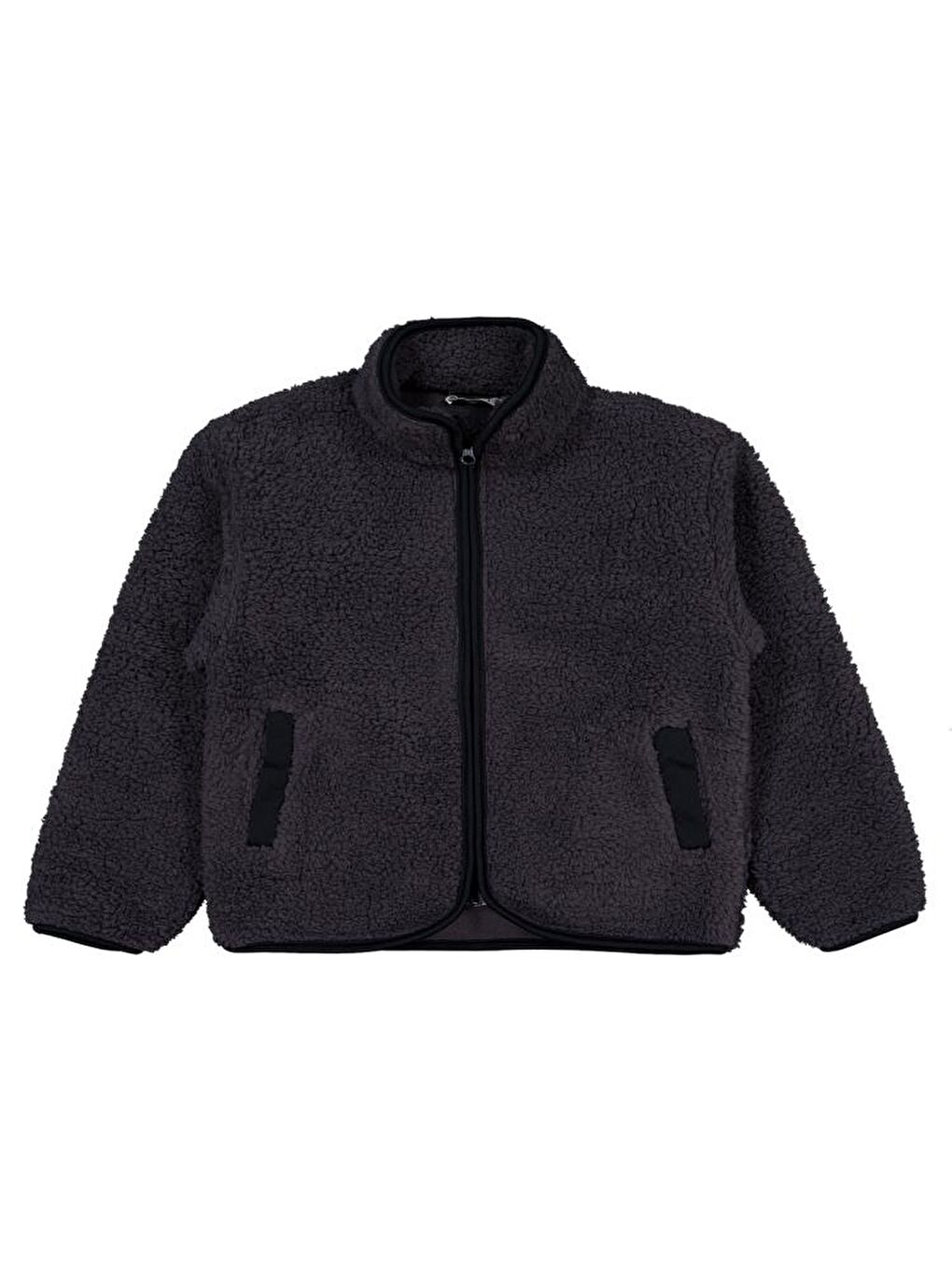 Antrasit Boys Biyeli Fermuarlı 6-9 Yaş Hırka - Gri 8-9 Yaş-2