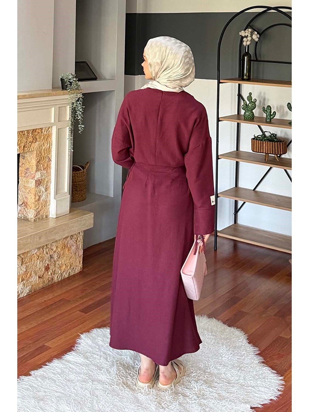 Eteği Bağlama Detaylı Takım Mürdüm-3