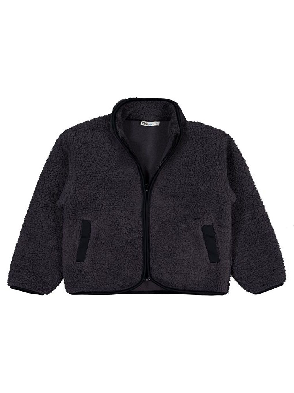 Antrasit Boys Biyeli Fermuarlı 6-9 Yaş Hırka - Gri 8-9 Yaş-1