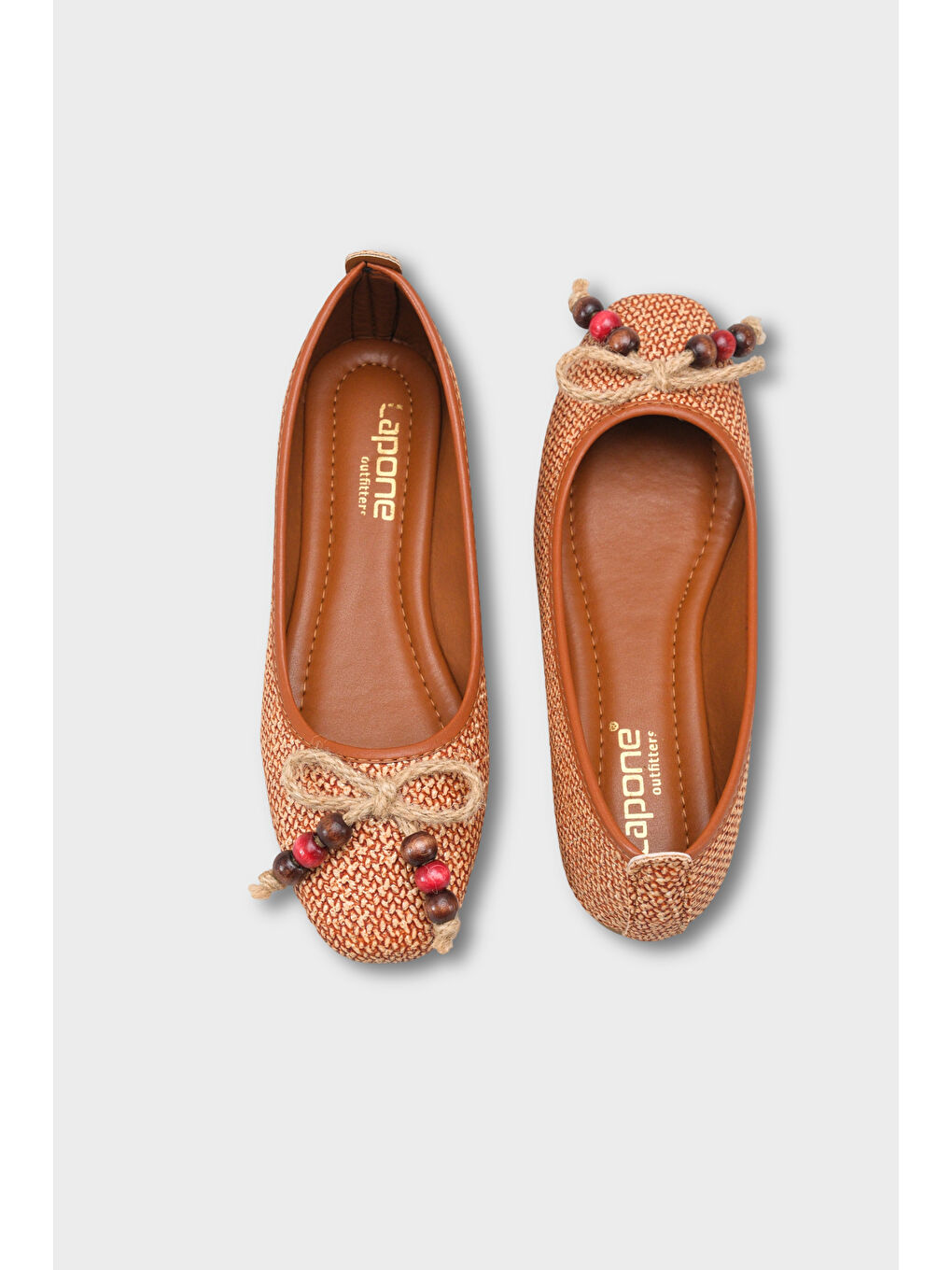 Kahverengi Mariann Hasır Kadın Babet-3