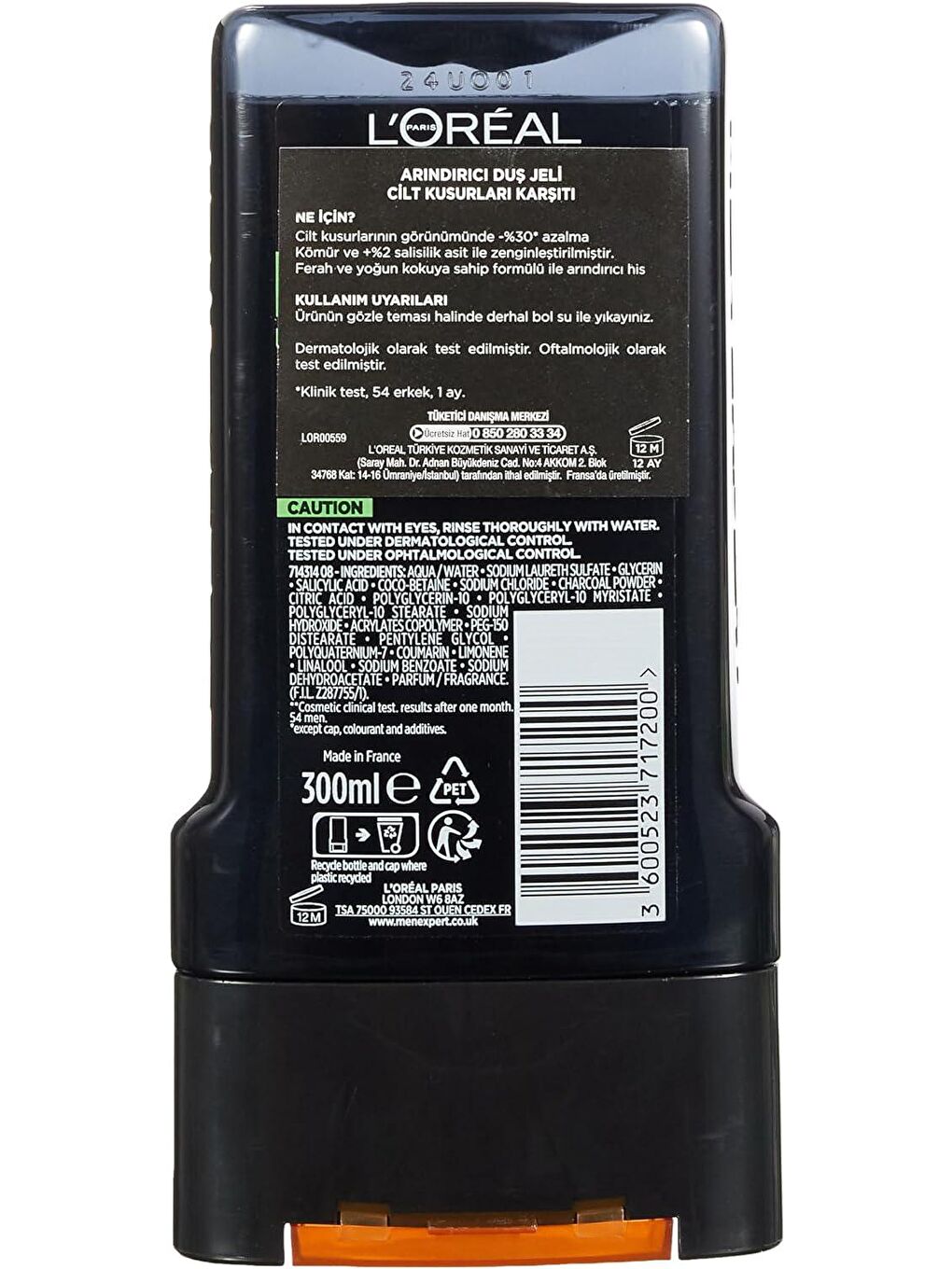 L'Oreal Paris Beyaz Men Expert Pure Carbon Duş Jeli 300 ml - 1