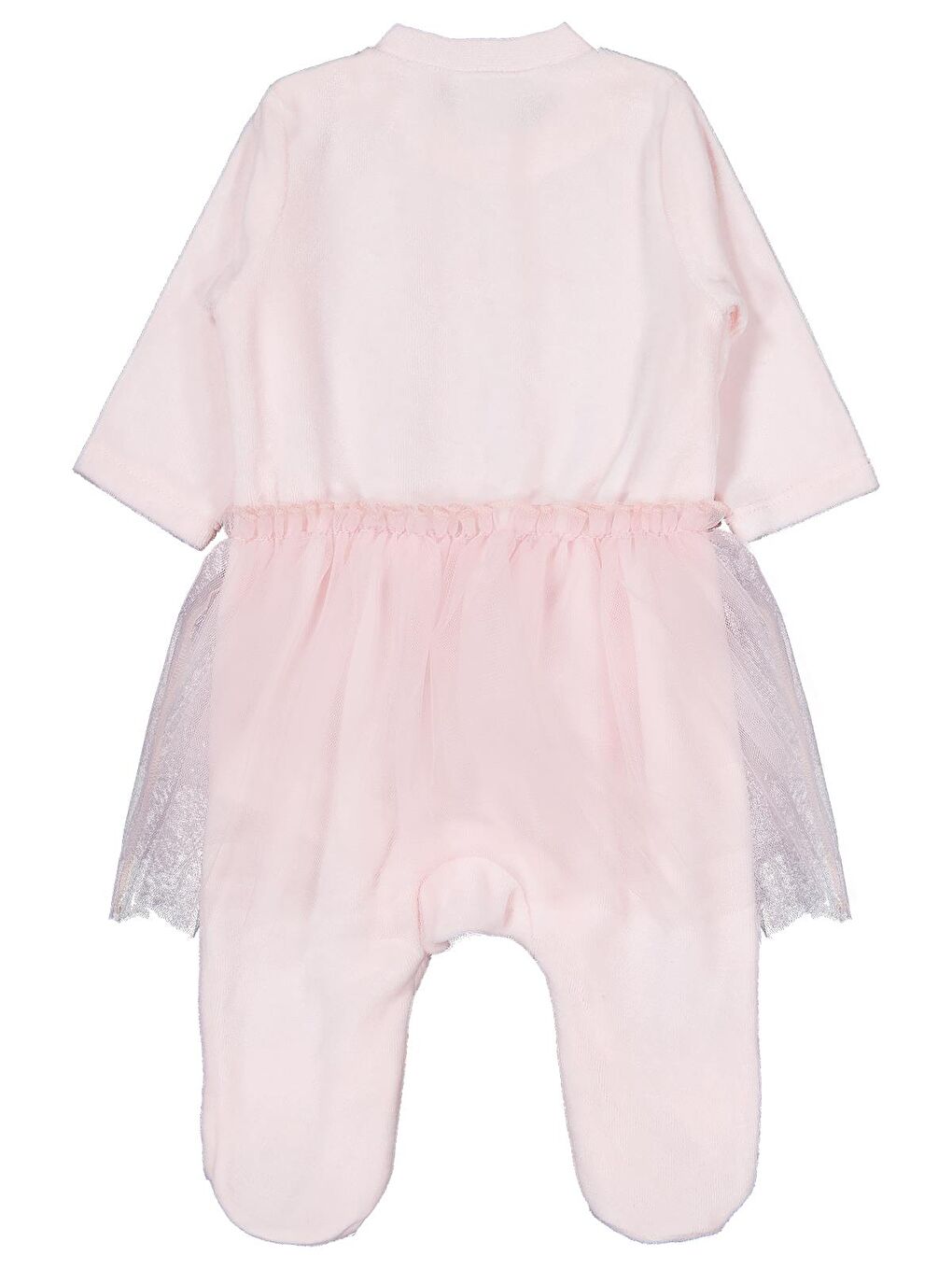 Baby Bel Tüllü Patikli 1-9 Ay Tulum - Pembe 3-6 Ay-1