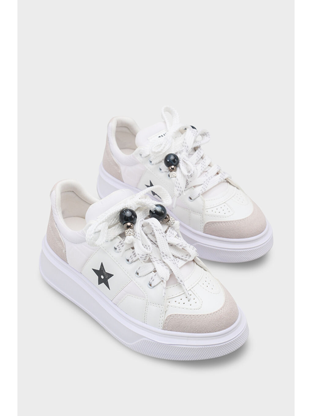 Beyaz Kadın Sneaker Spor Ayakkabı-1
