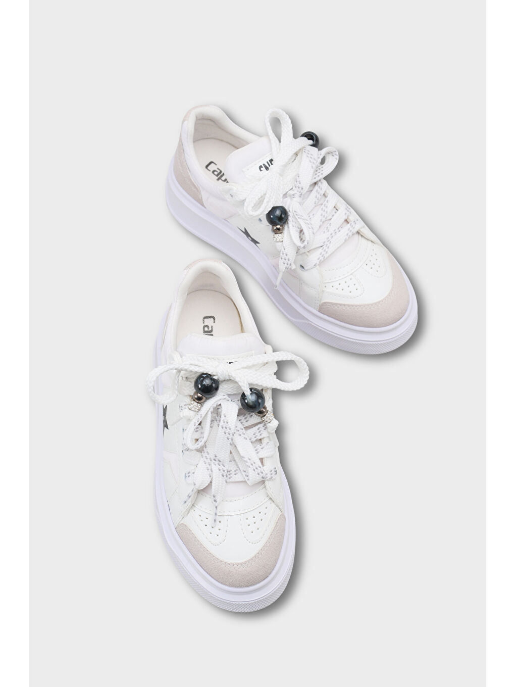 Beyaz Kadın Sneaker Spor Ayakkabı-5