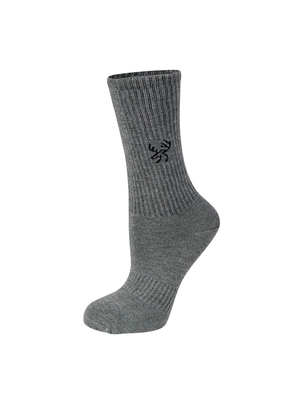 Uzun Bambu Spor Çorap Gri-1