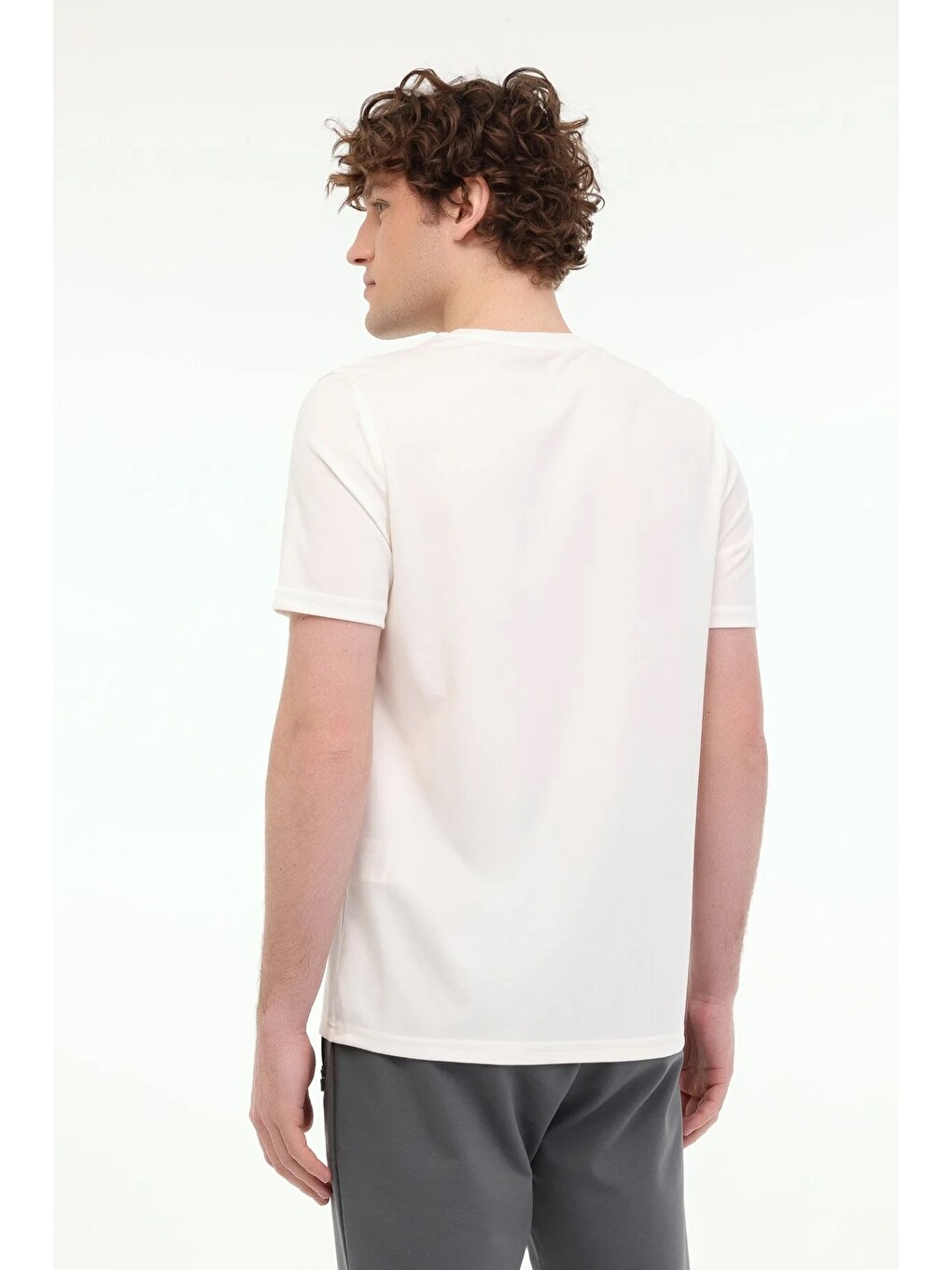 Mb Ct100 Pes C T-sh Kırık Beyaz Erkek Kısa Kol T-shirt-1