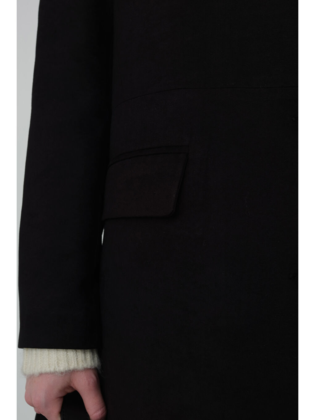 Süet Blazer Ceket Siyah-2