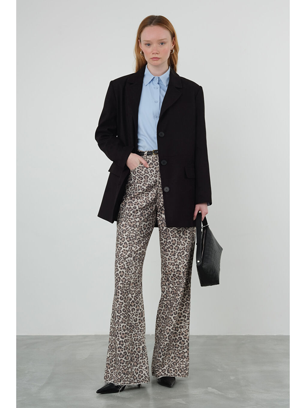 Süet Blazer Ceket Siyah-4