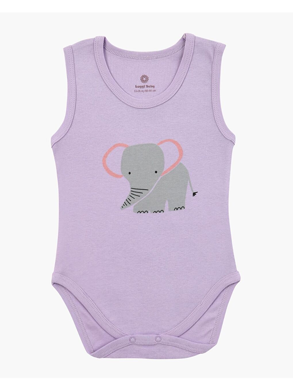 Lila Bisiklet Yaka Kız Bebek Askılı Çıtçıtlı Body 3'lü-1