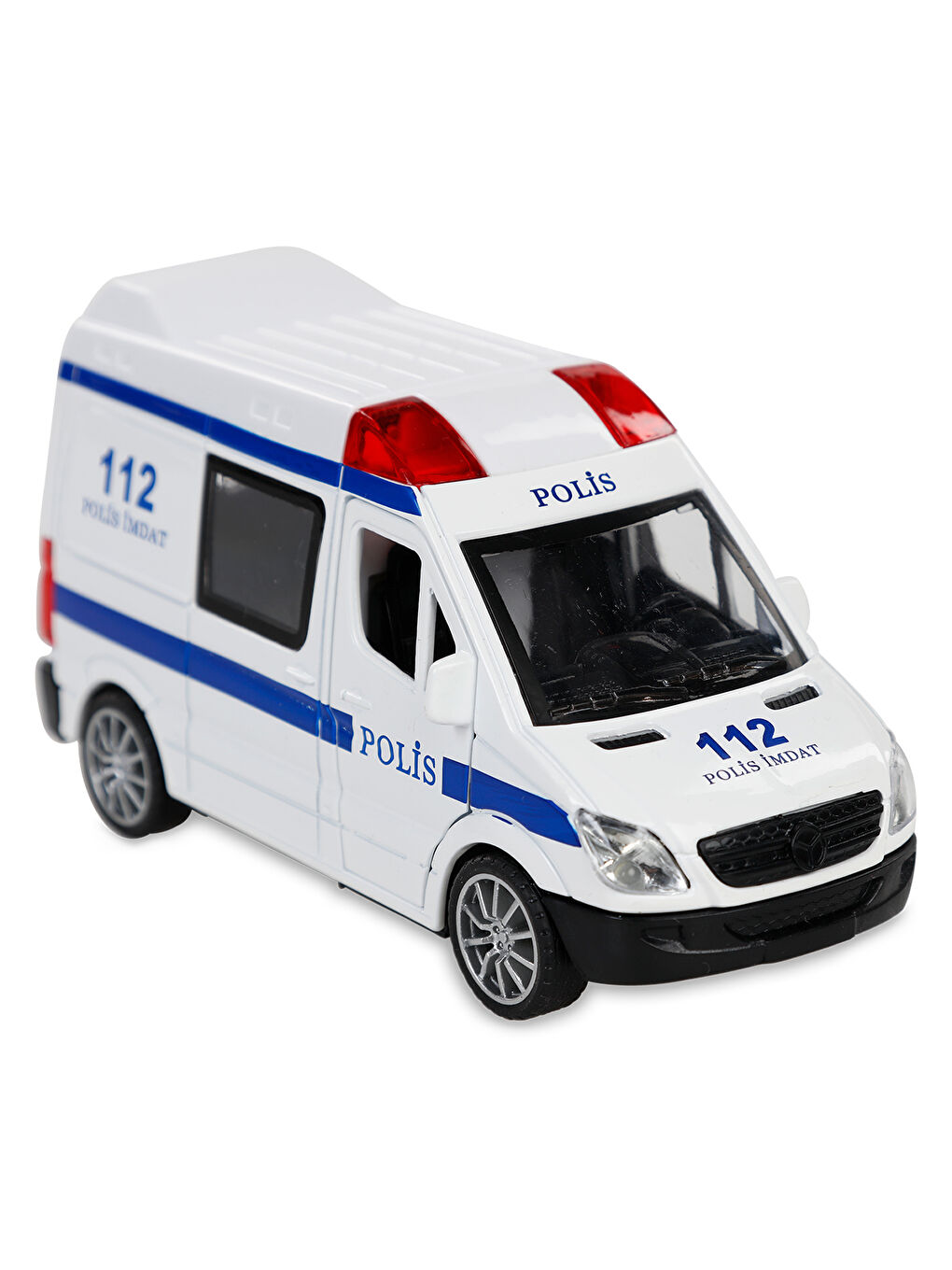 Işıklı Sesli Çek Bırak Polis Arabsı Beyaz