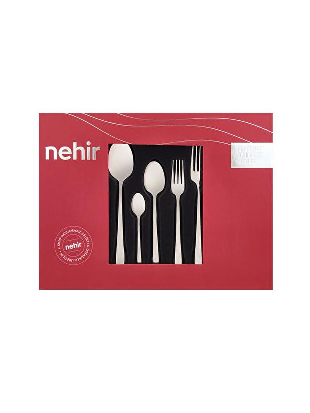 Sultan Sade 30 Parça Çatal Kaşık Seti - Gri-1