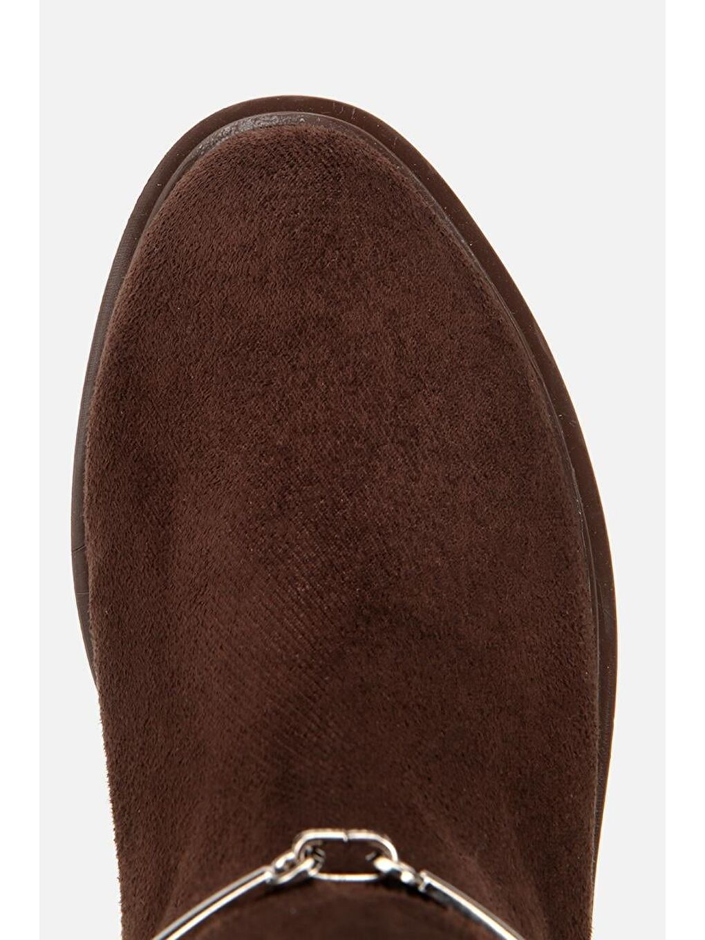 Kadın Süet Kahverengi Zincir Detaylı Çizme-4