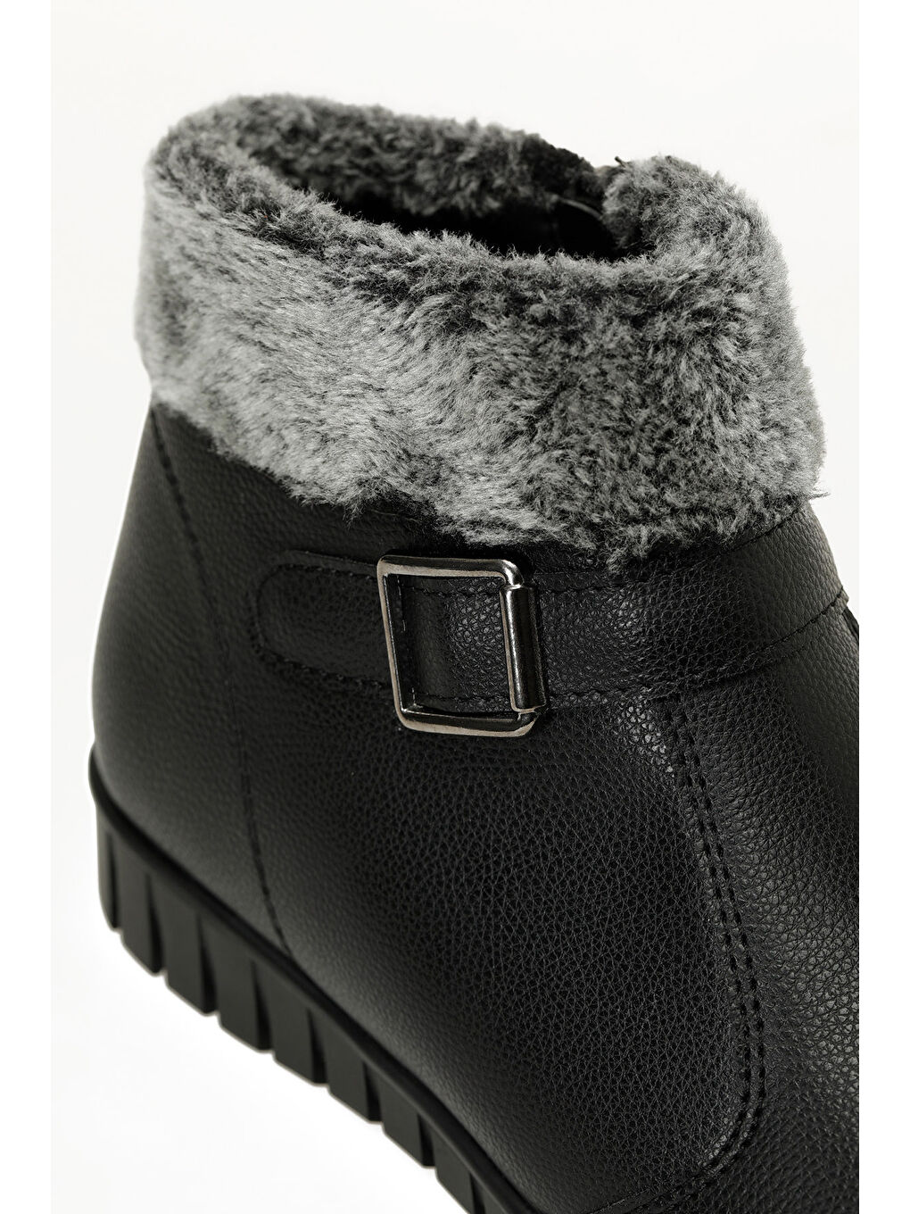 165124.Z5PR Siyah Kadın Düz Bot-6