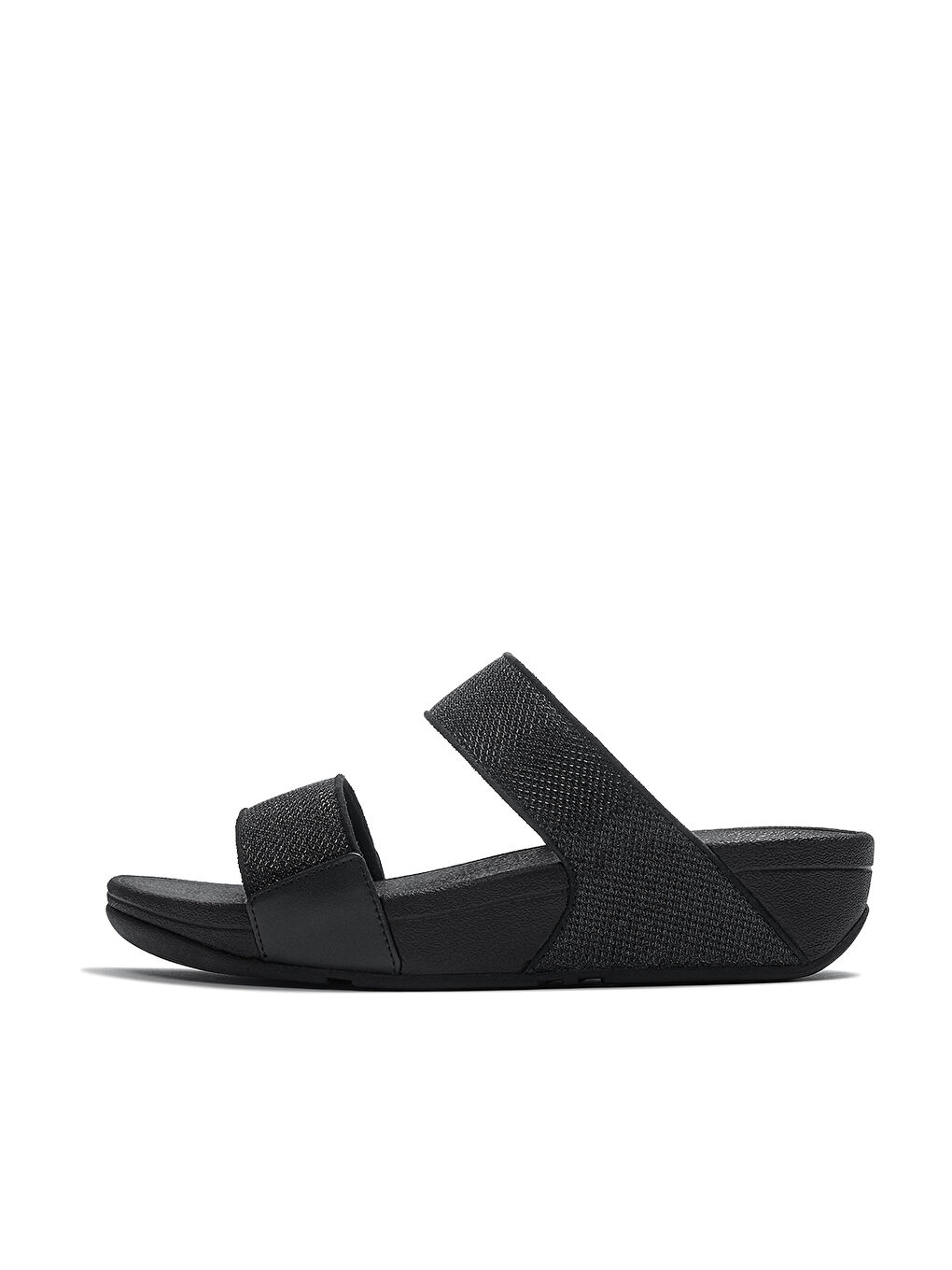 Kadın Siyah Terlik A4Y-001 LULU Textured Glitzy