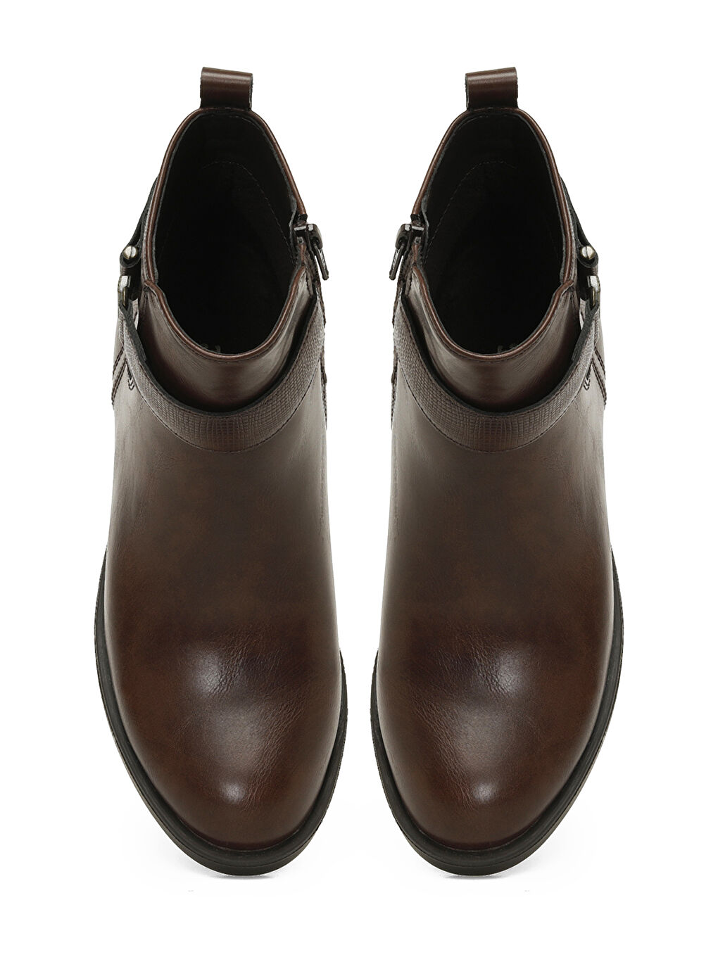 Kahverengi 322073.Z 4PR Taba Kadın Düz Bot-3