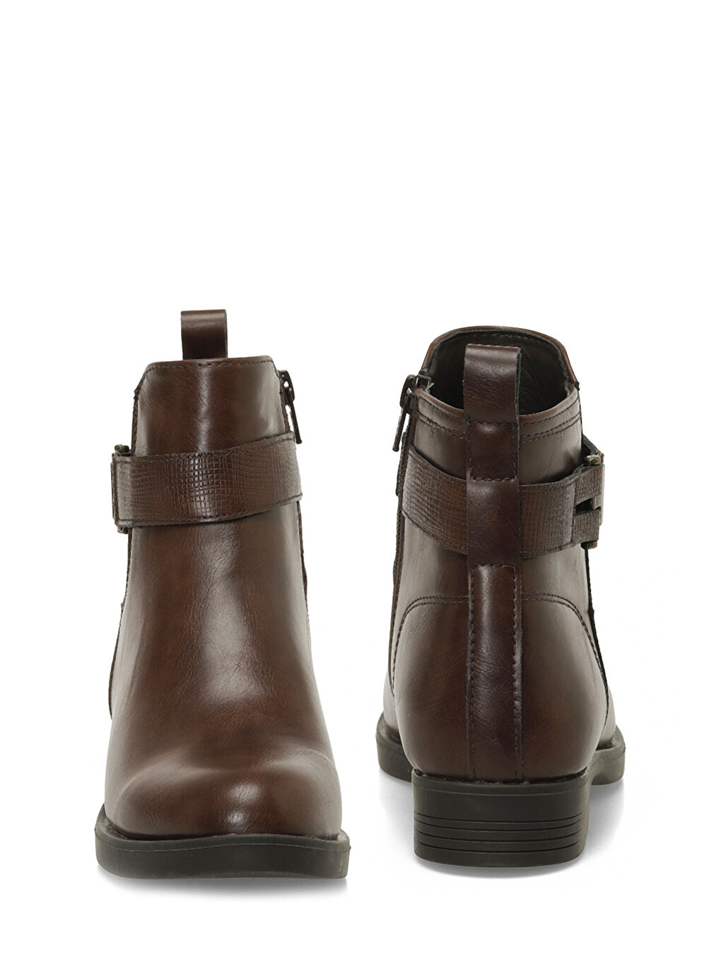 Kahverengi 322073.Z 4PR Taba Kadın Düz Bot-4