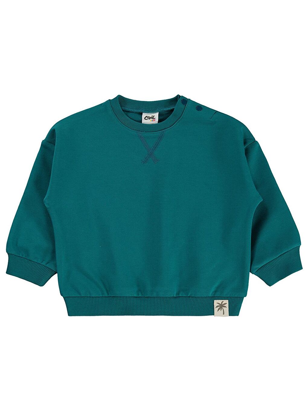 Petrol Baby Basic 6-18 Ay Sweatshirt - Yeşil 6-9 Ay