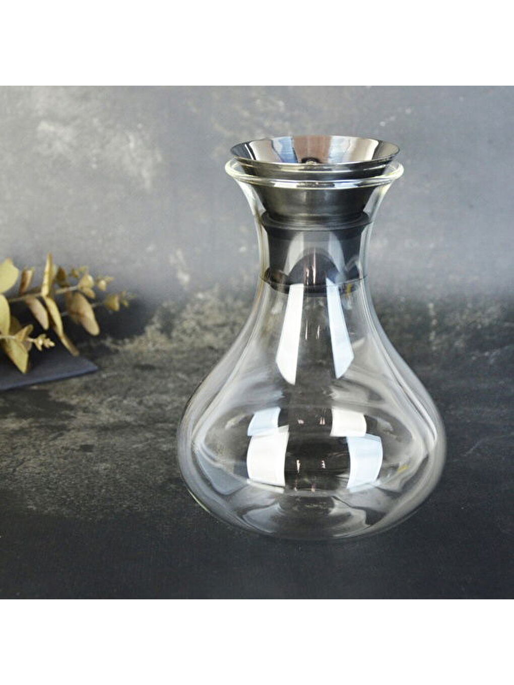 Renksiz Şelale Cam Sürahi - Şeffaf - 1 lt