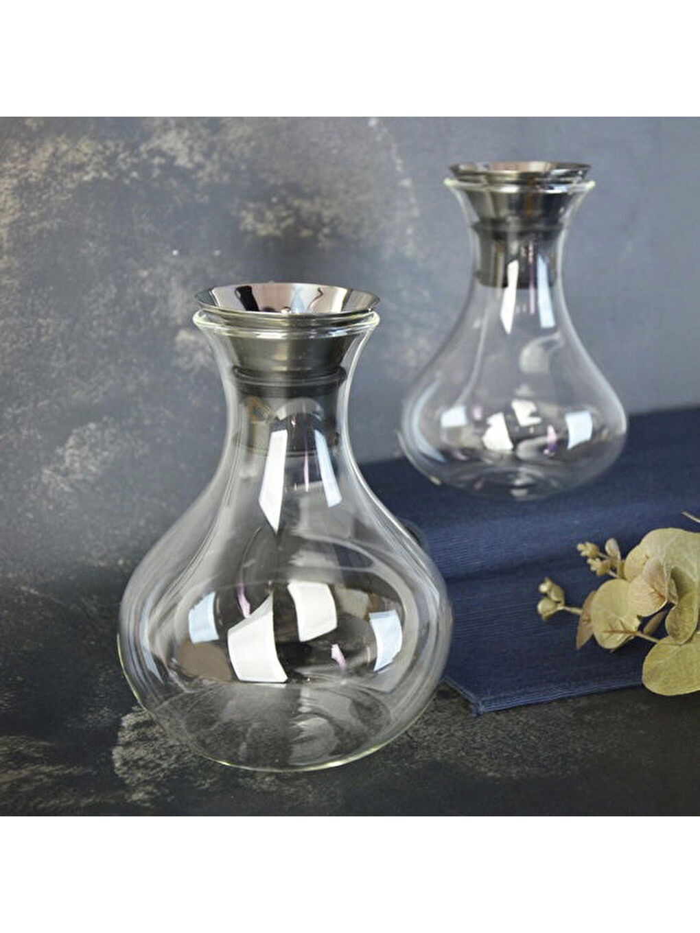 Renksiz Şelale Cam Sürahi - Şeffaf - 1 lt-3