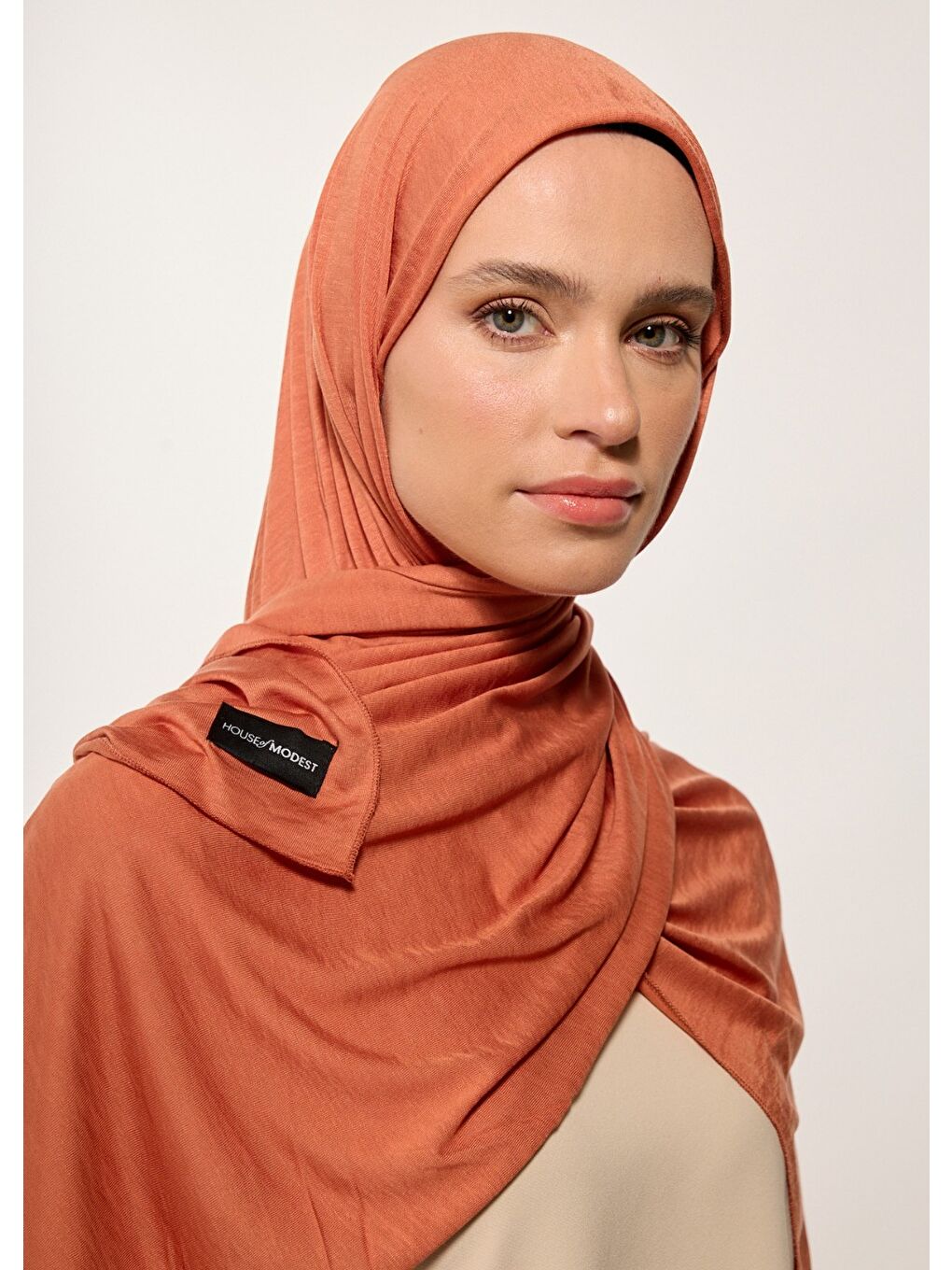 Turuncu Tesettür Şal - Rust-2