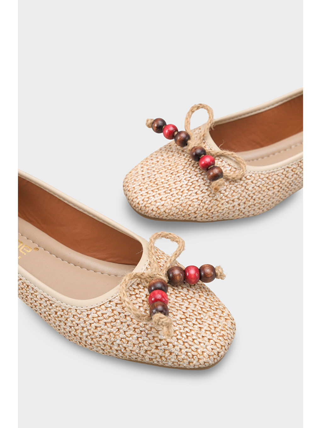 Bej Mariann Hasır Kadın Babet-3