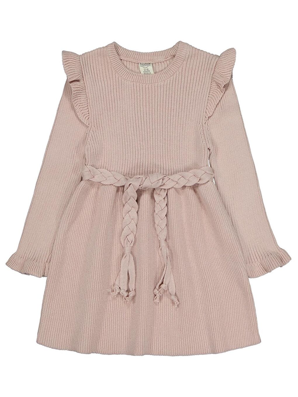 Pembe Beybek Triko 12-36 Ay Elbise - Pudra 18-24 Ay